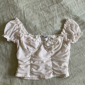 White milkmaid crop top!